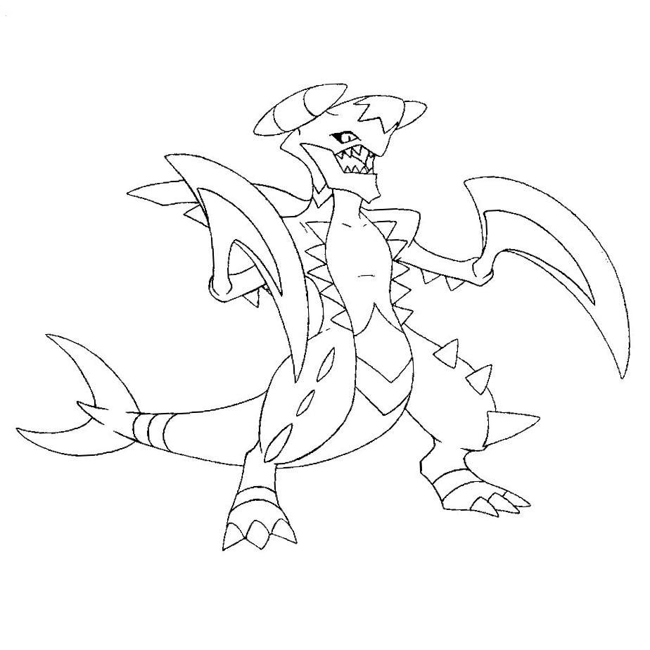 Garchomp Coloring Pages - Dragon Coloring Pages - Coloring Pages For Kids  And Adults