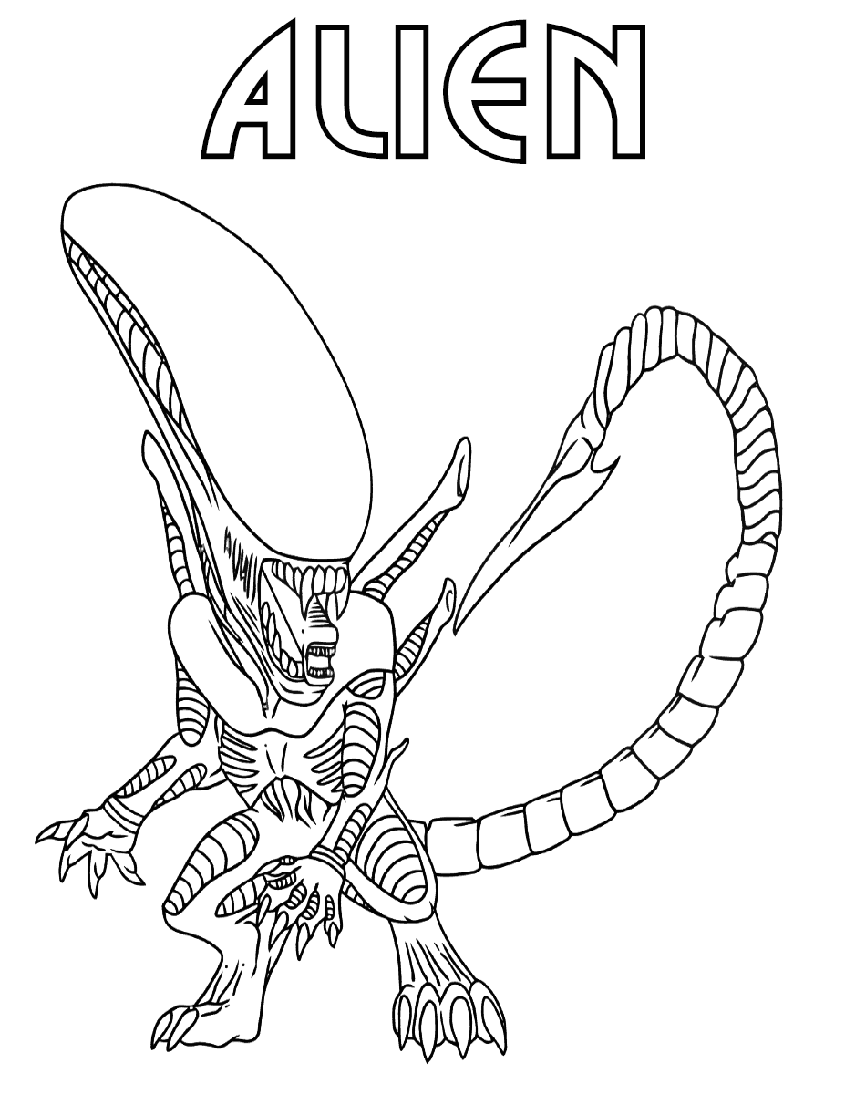 Alien coloring pages | Coloring pages to download and print