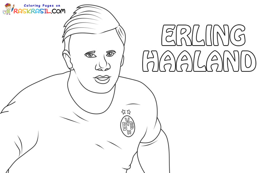 Erling Haaland Coloring Pages