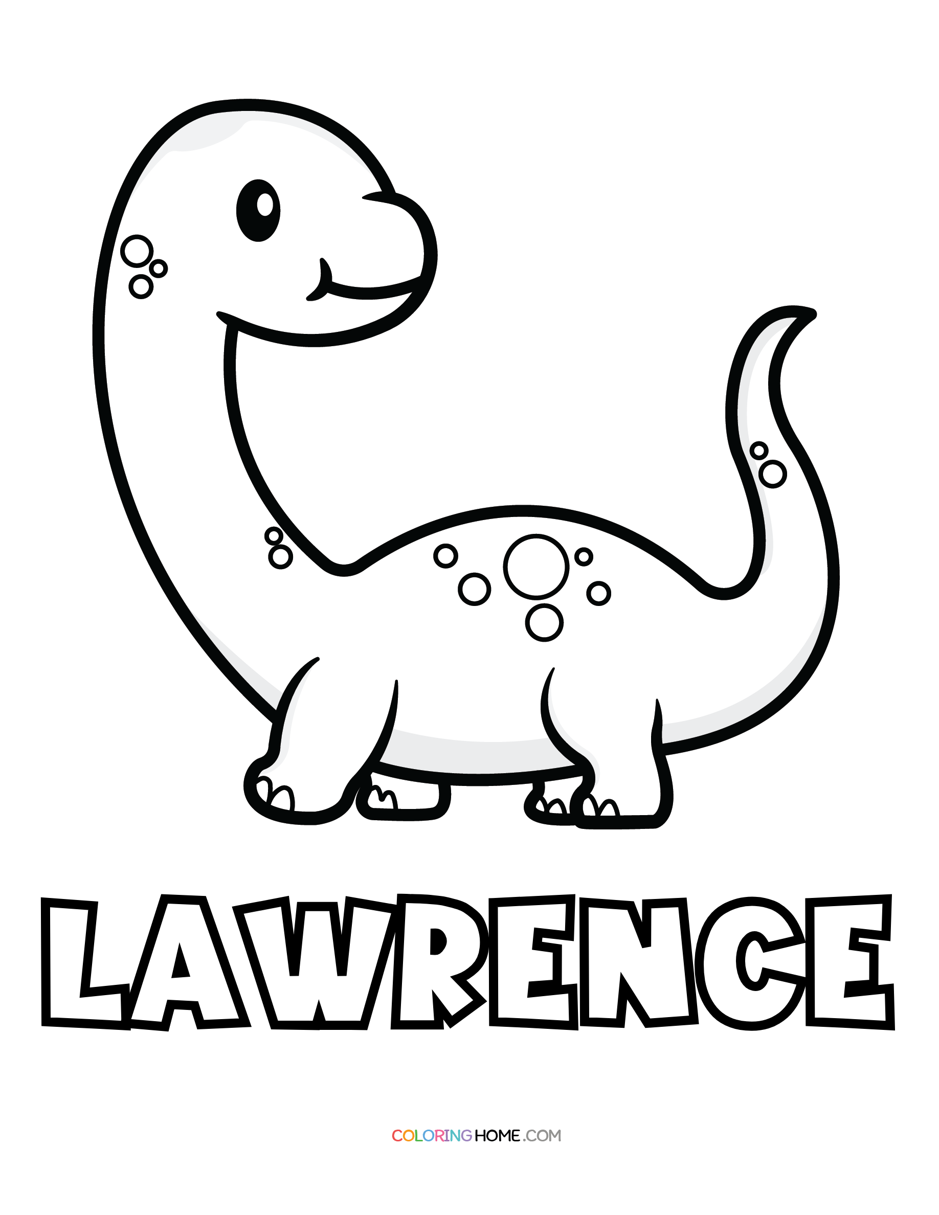 Lawrence dinosaur coloring page