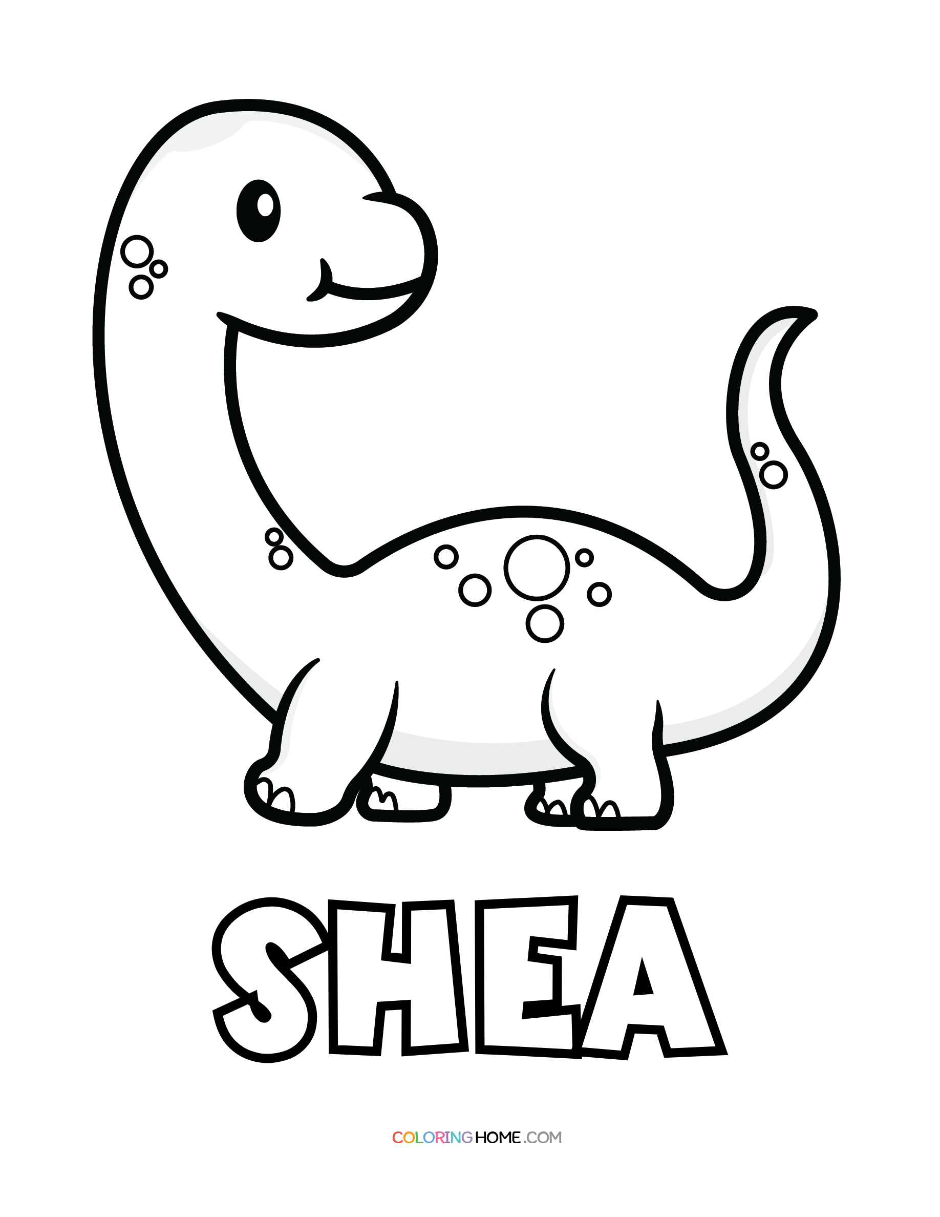 Shea dinosaur coloring page