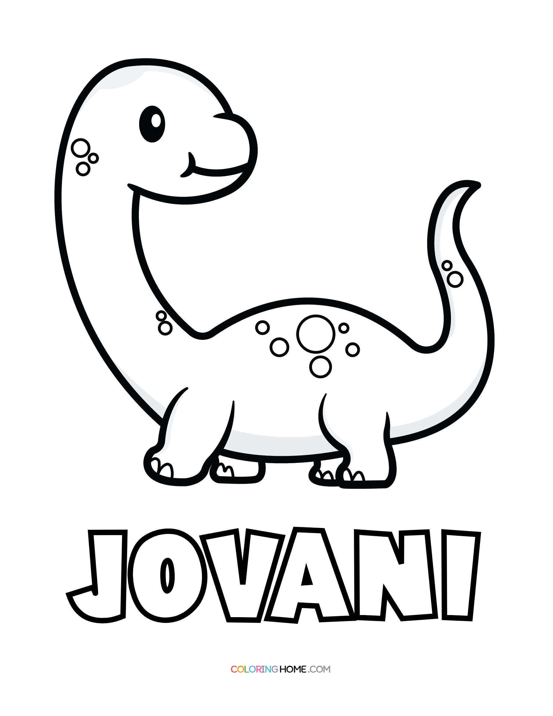 Jovani dinosaur coloring page