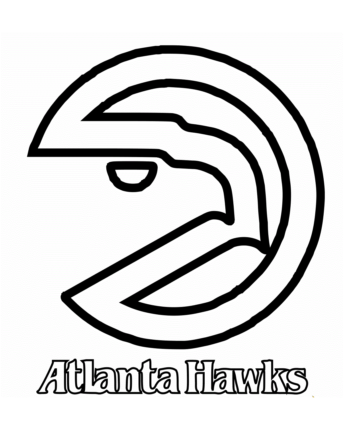 Printable Atlanta Hawks Coloring Pages - Coloringfolder.com