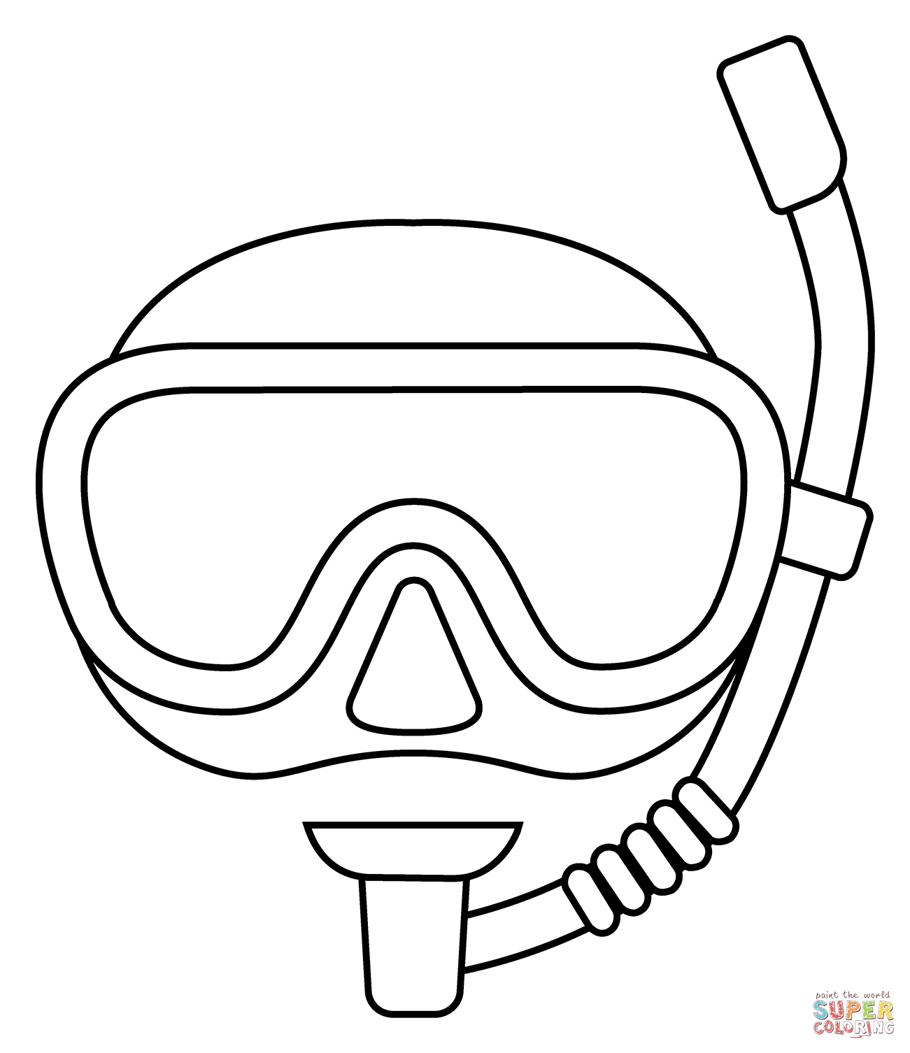 Diving Mask Emoji coloring page | Free Printable Coloring Pages