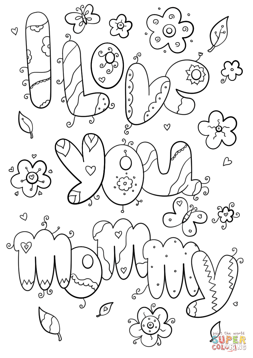 I Love You Mommy coloring page | Free Printable Coloring Pages