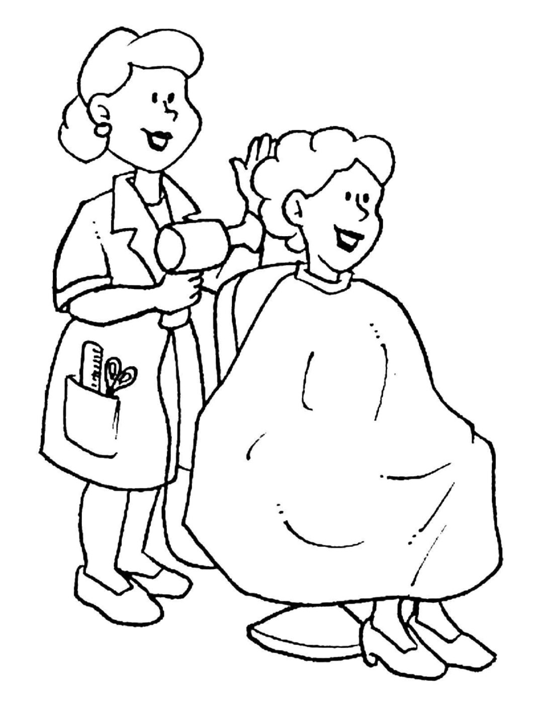 Hairdresser and Barber Coloring Pages - Best Coloring Pages For Kids