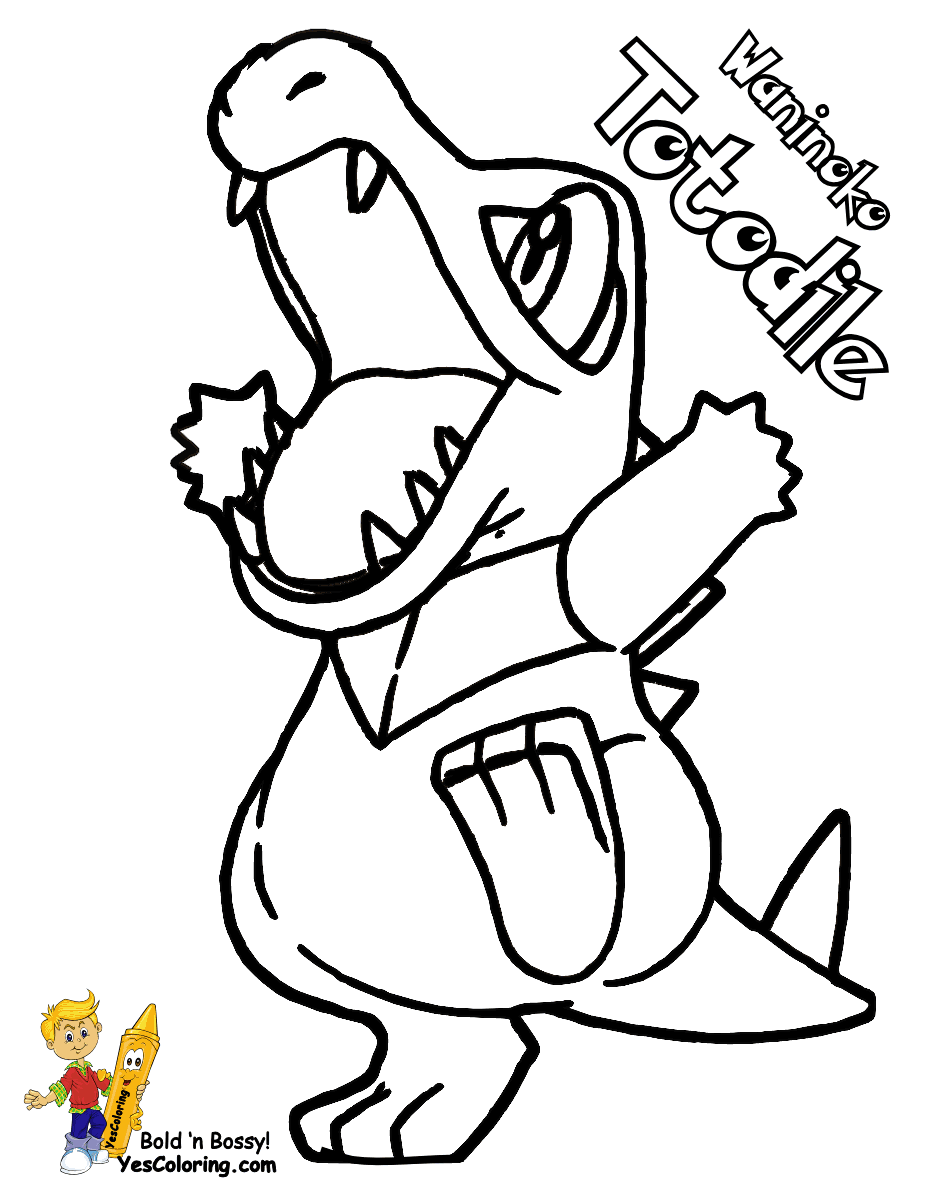 Totodile pokemon coloring pages