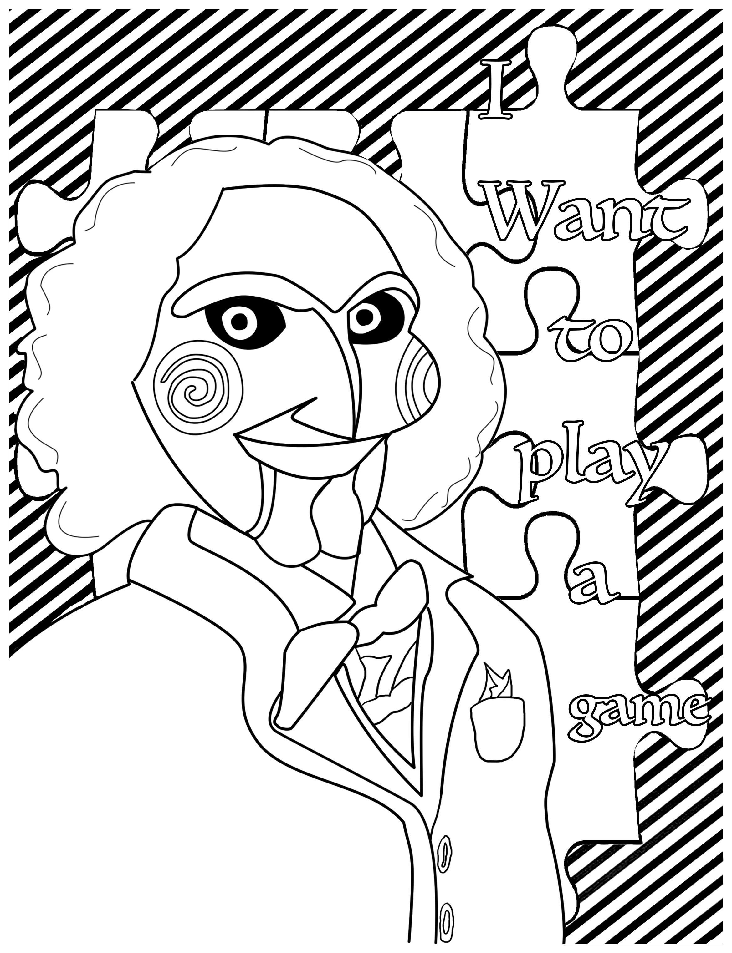 Jigsaw Saw Movie Coloring Pages (Page 1) - Line.17QQ.com
