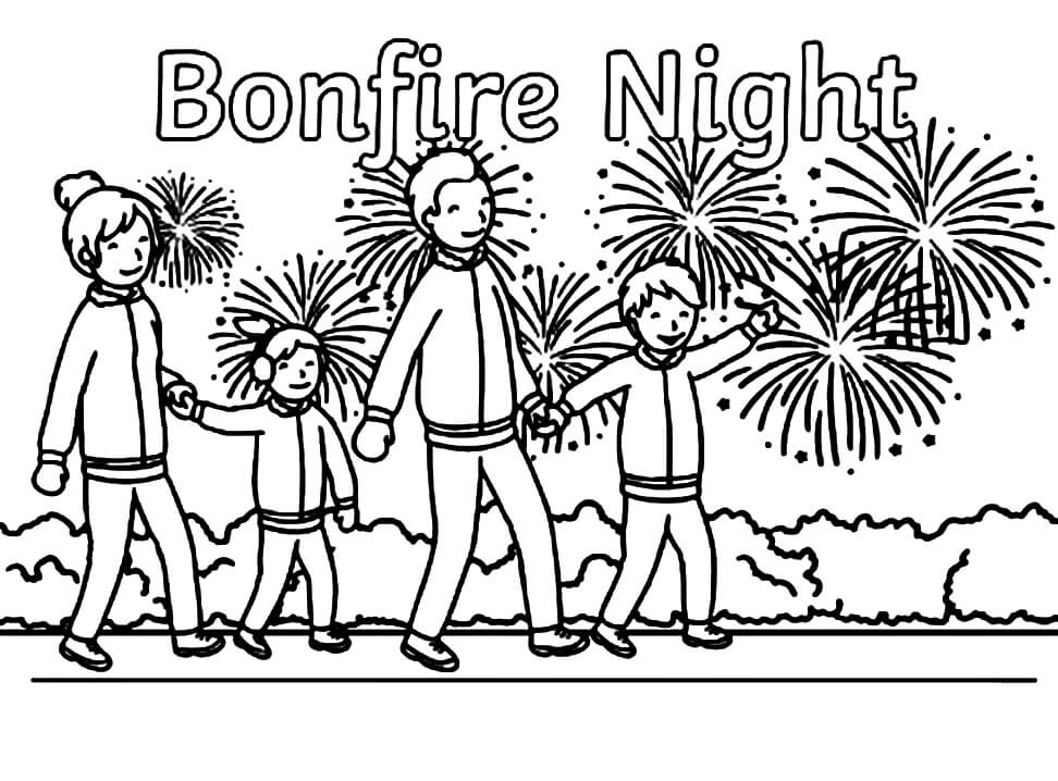Bonfire Night 1 Coloring Page - Free Printable Coloring Pages for Kids