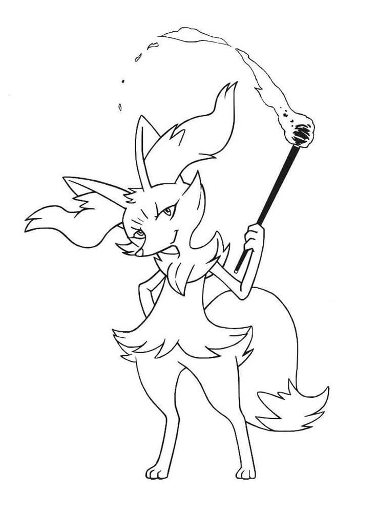 Braixen Coloring Pages - Free Printable Coloring Pages for Kids