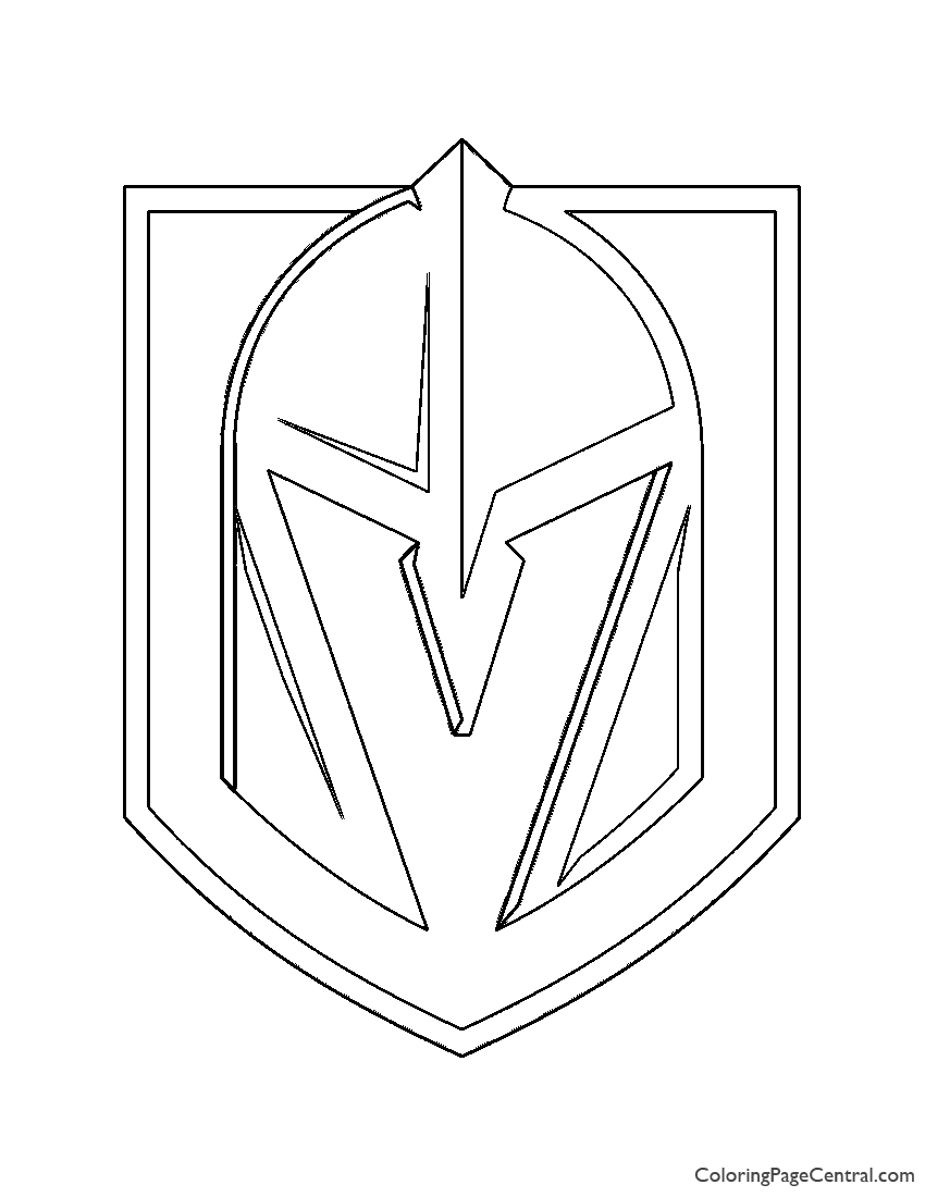 NHL - Vegas Golden Knights Logo Coloring Page | Coloring Page Central
