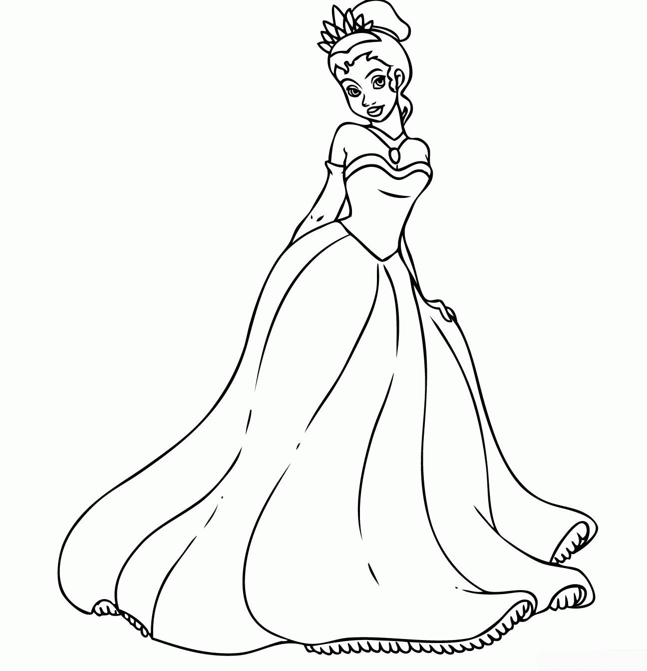 Printable Princess Tiana Coloring Pages | Coloring Me