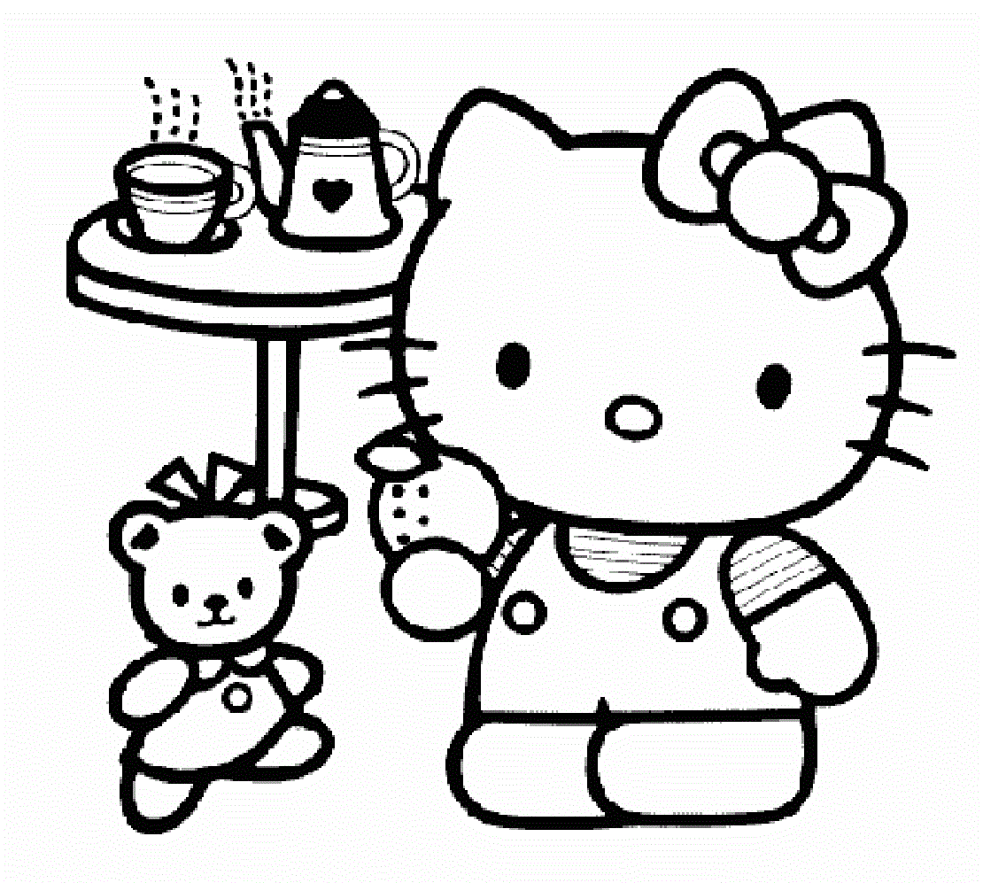 Hello Ballerina Hello Kitty Valentines Day Coloring Pages Free ...