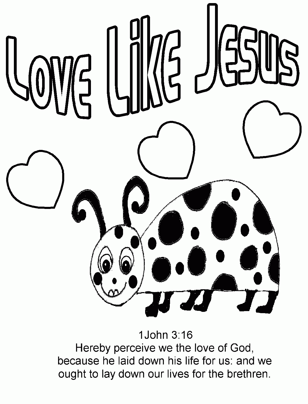 A Heart Like Jesus Coloring Page - Coloring Pages For All Ages