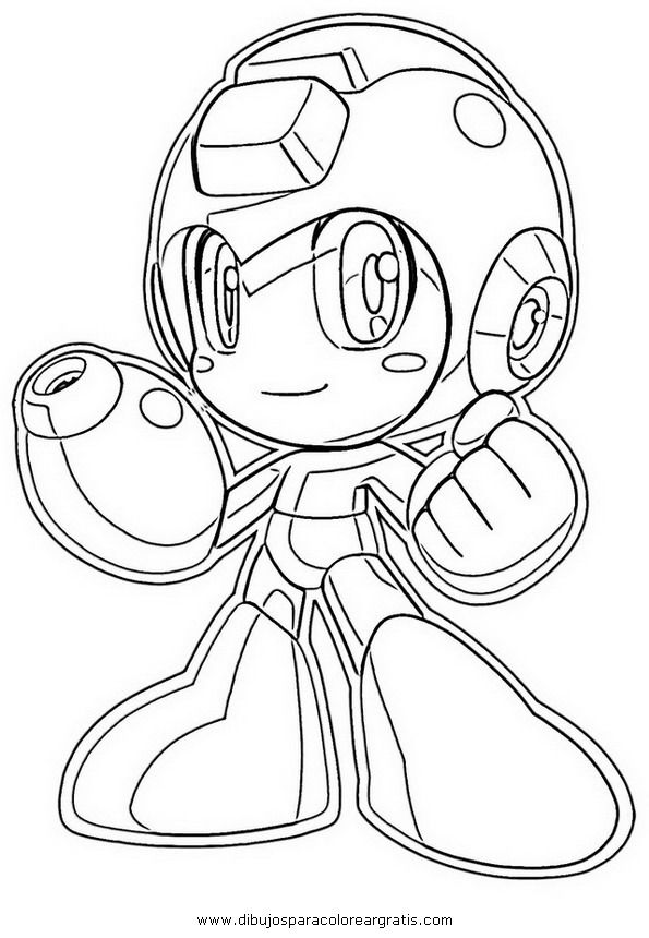 Mega man coloring pages to download and print for free