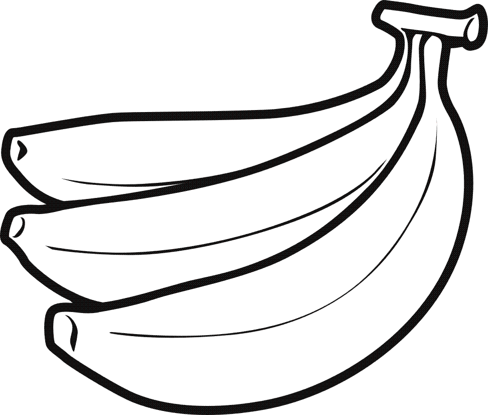 Banana coloring pages to download and print for free