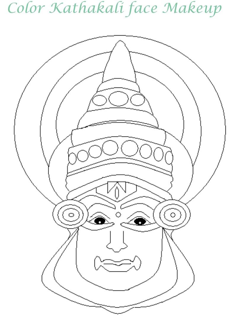 Onam printable coloring page for kids