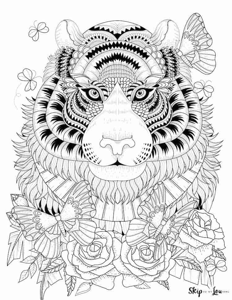 Tiger Coloring Pages | Skip To My Lou