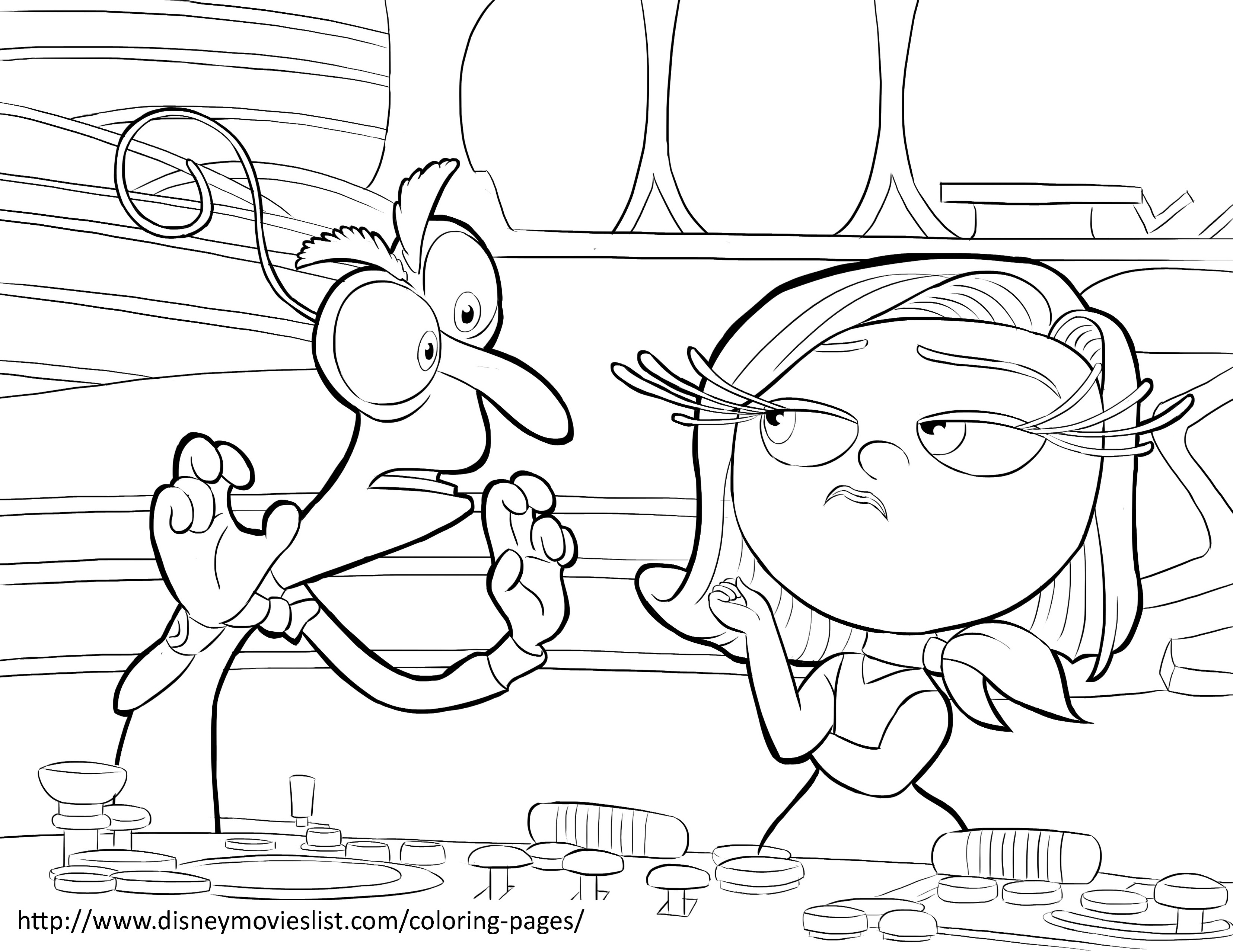 Vice versa : Fear - Inside Out Kids Coloring Pages