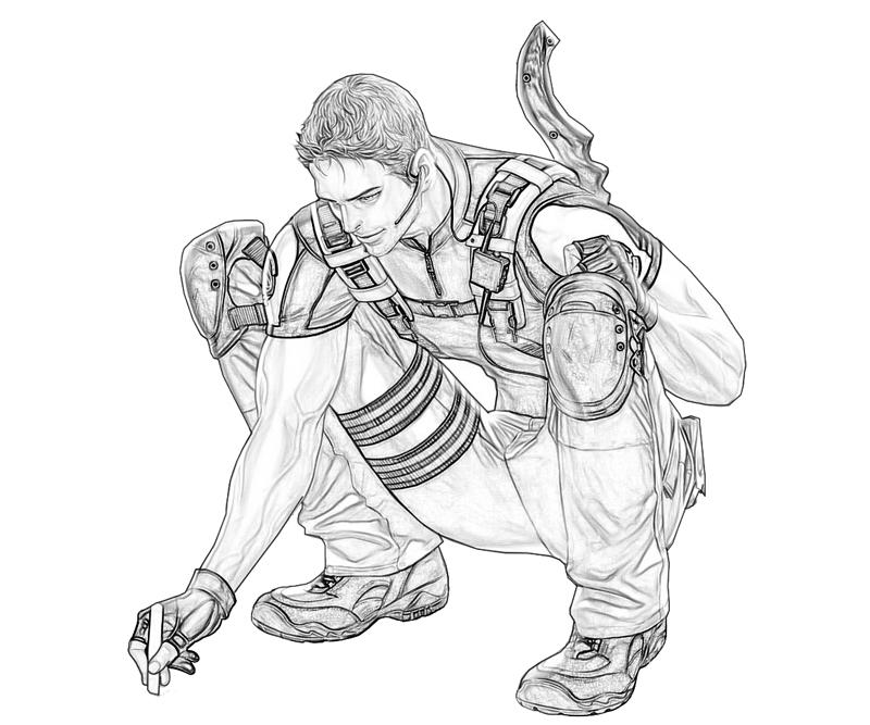 Resident Evil Chris Redfield Coloring | Tubing