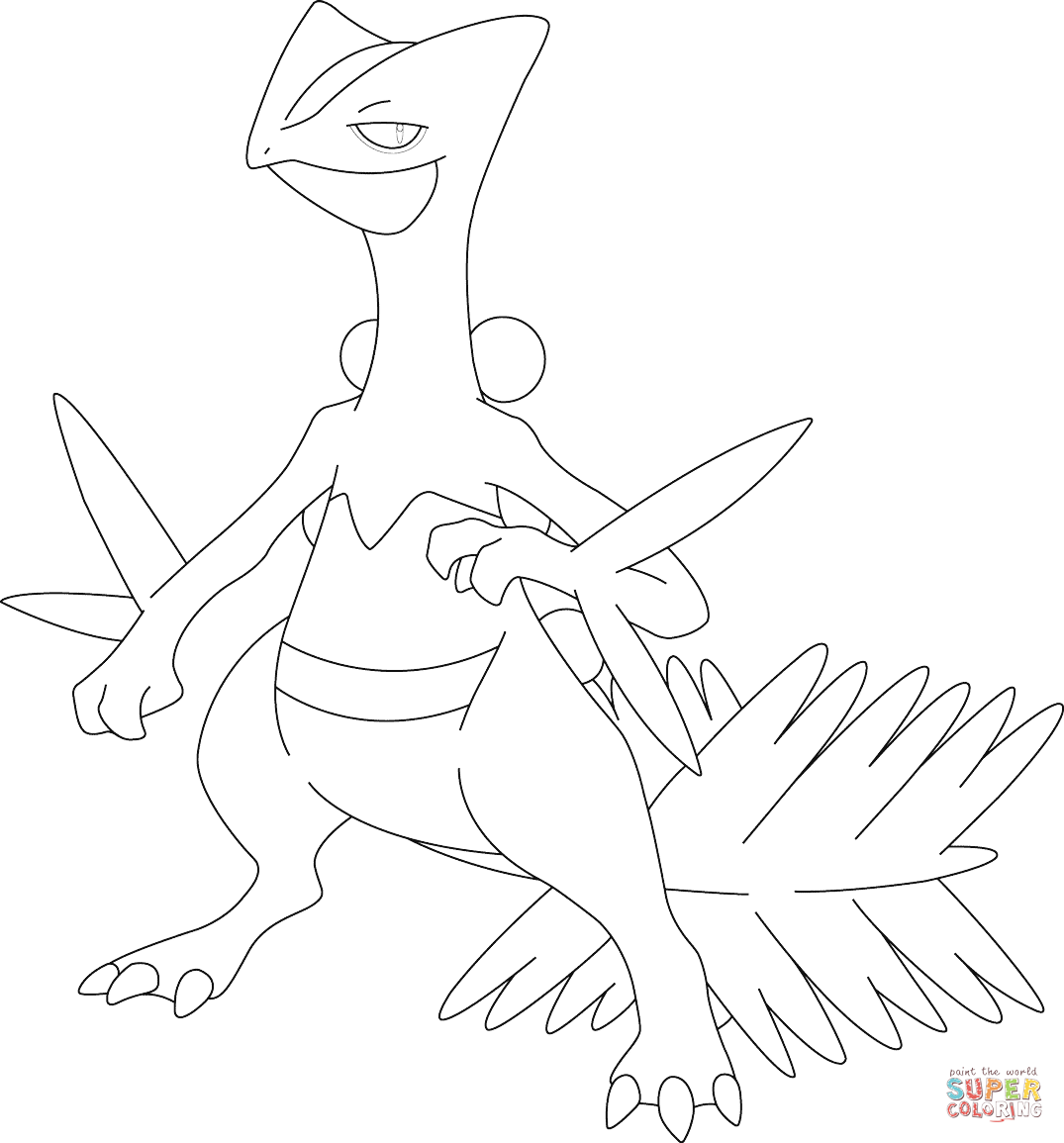 Sceptile Pokemon coloring page | Free Printable Coloring Pages