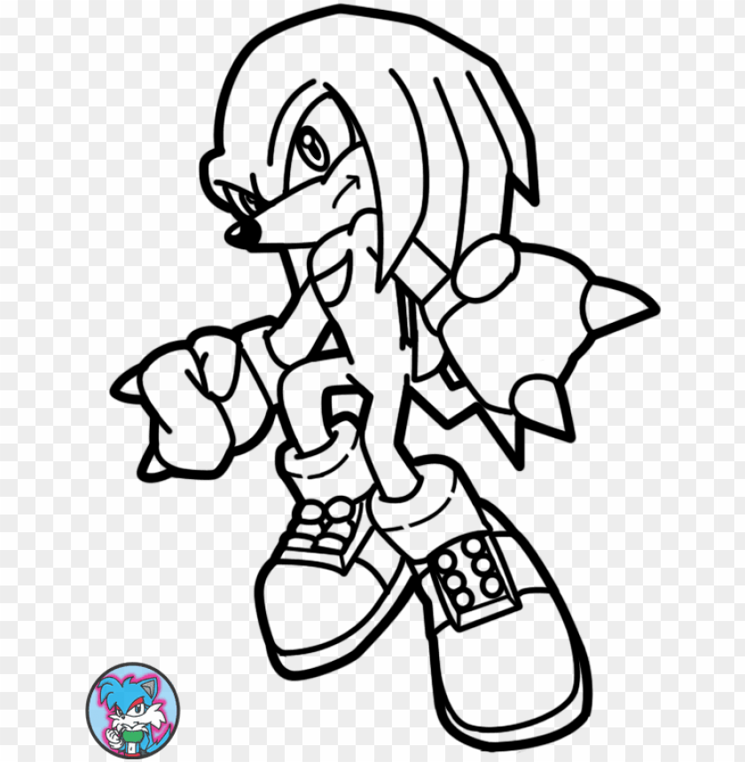 sonic the hedgehog coloring pages knuckles PNG image with transparent  background | TOPpng