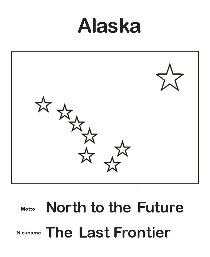 Alaska Flag Coloring Page