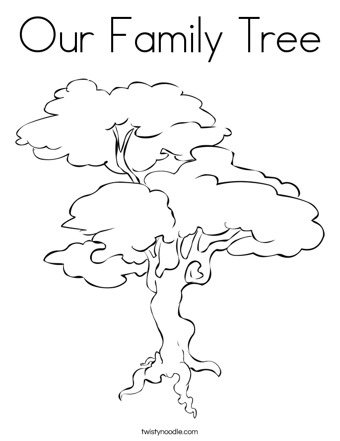 Tree Coloring Pages - Twisty Noodle