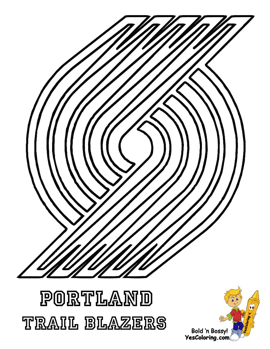 Portland Trail Blazers Logo Coloring Page