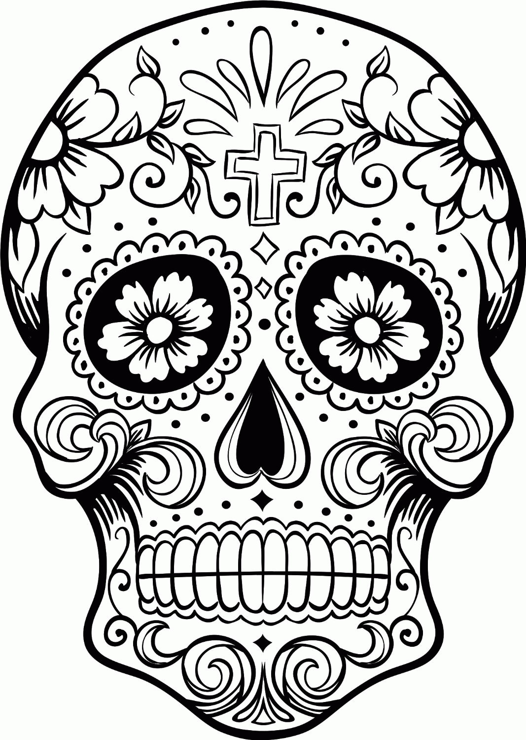 Printable Day Of The Dead Coloring Sheets Free Coloring Sheet ...