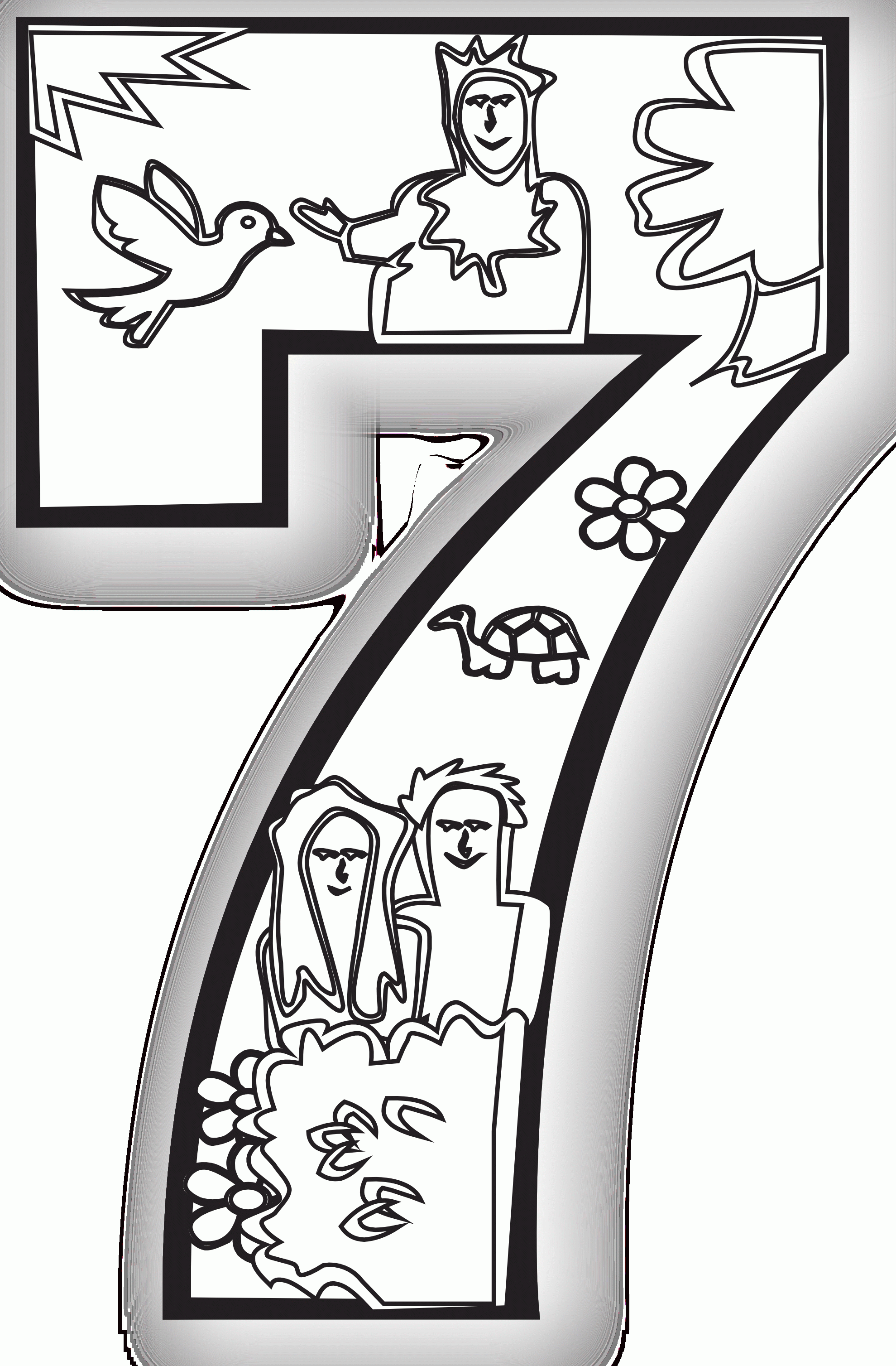 Online Free Coloring Pages Of Days Of Creation 7 - Widetheme