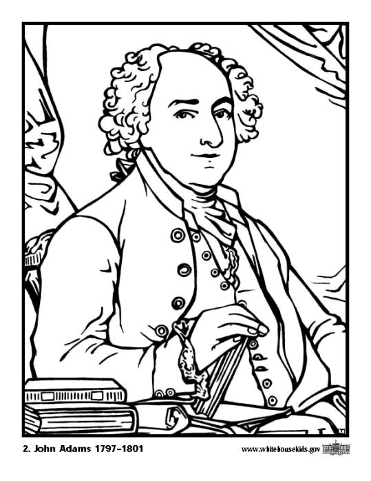 US Presidents John Adams | Coloring Pages 24