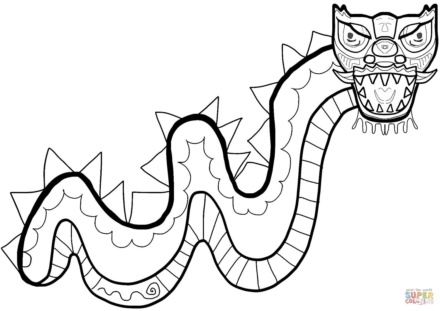 Chinese New Year Dragon coloring page | Free Printable ...