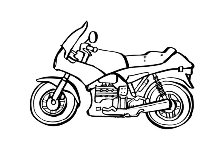 Coloring Page motorcycle - free printable coloring pages