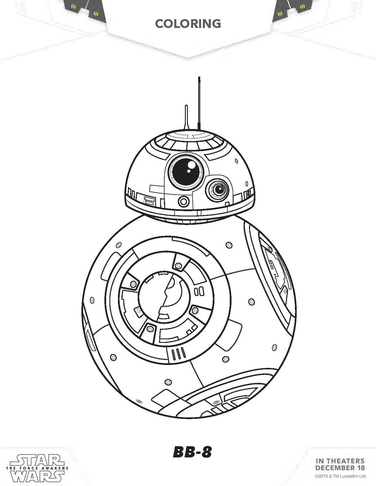 Star Wars coloring pages, The force awakens coloring pages