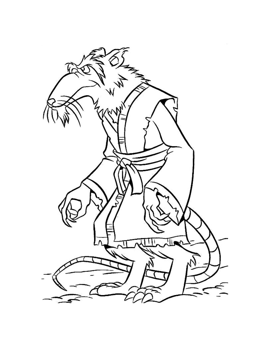 Splinter : Ninja Turtles image to print and color - Ninja Turtles Kids Coloring  Pages