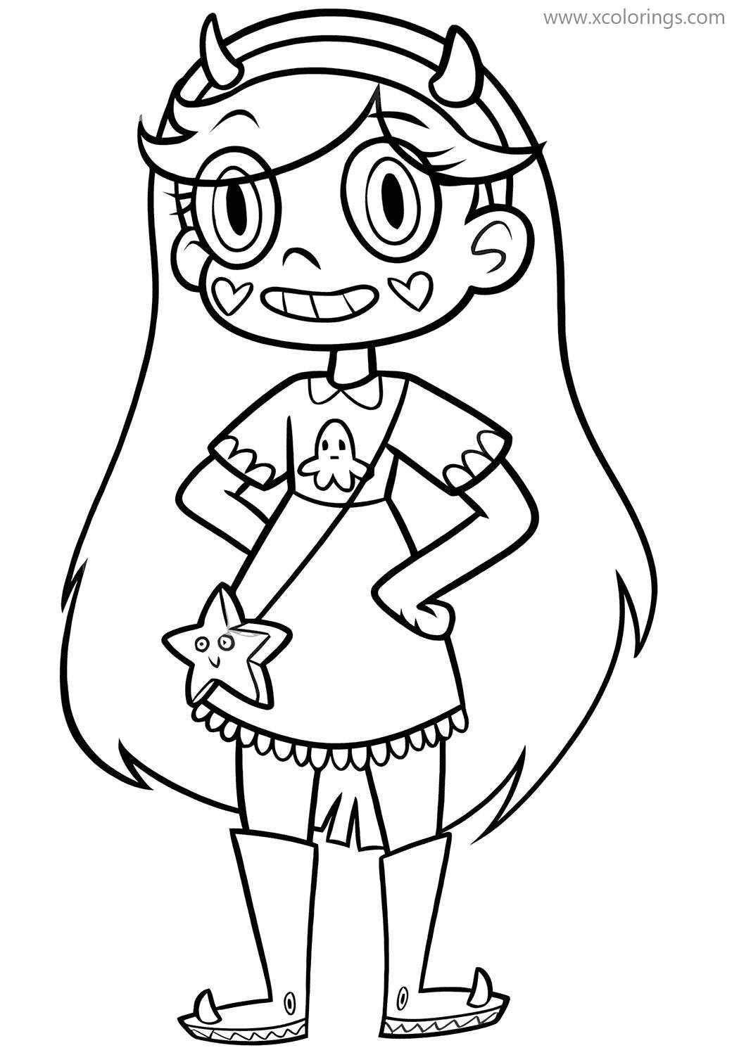 Princess Star Butterfly from Star VS Forces Evil Coloring Pages -  XColorings.com | Star butterfly, Butterfly coloring page, Drawing stars