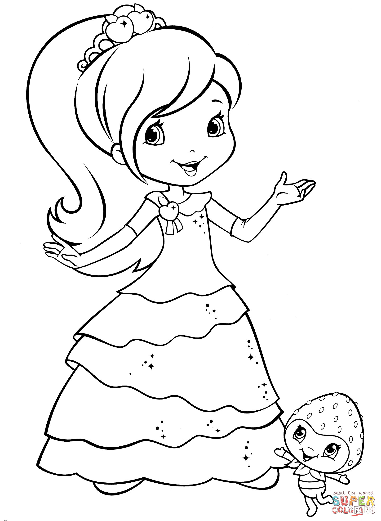 Plum Pudding and Berrykin coloring page | Free Printable Coloring Pages