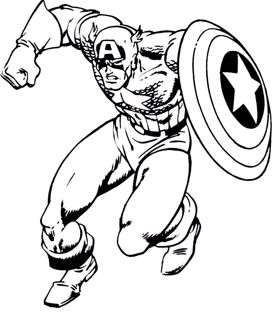 Printable Captain America Coloring Pages | ColoringMe.com