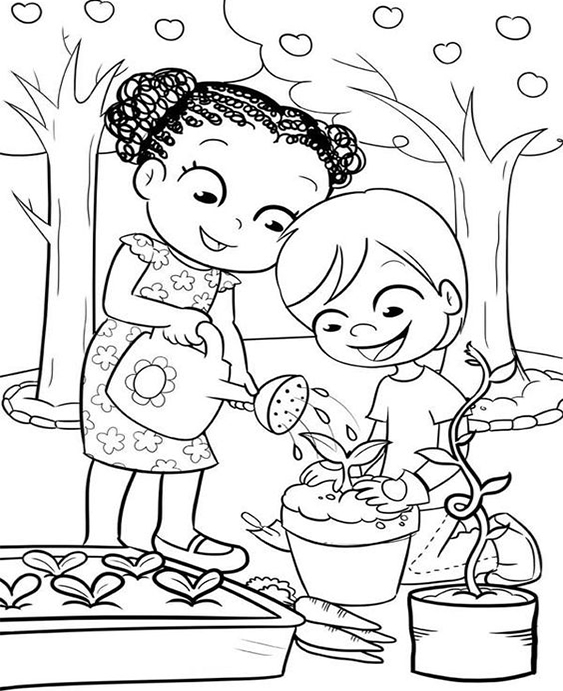 Free & Easy To Print Garden Coloring Pages - Tulamama
