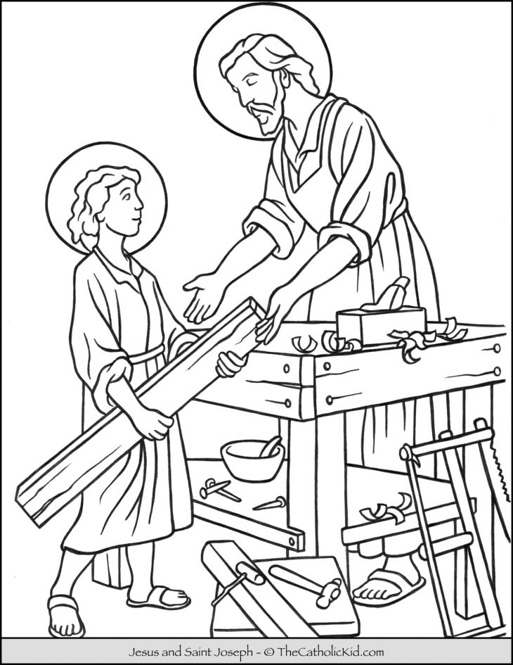 carpenter Archives - The Catholic Kid - Catholic Coloring Pages and Games  for Children