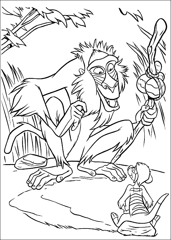 Baboon coloring page - Animals Town - animals color sheet - Baboon  printable coloring
