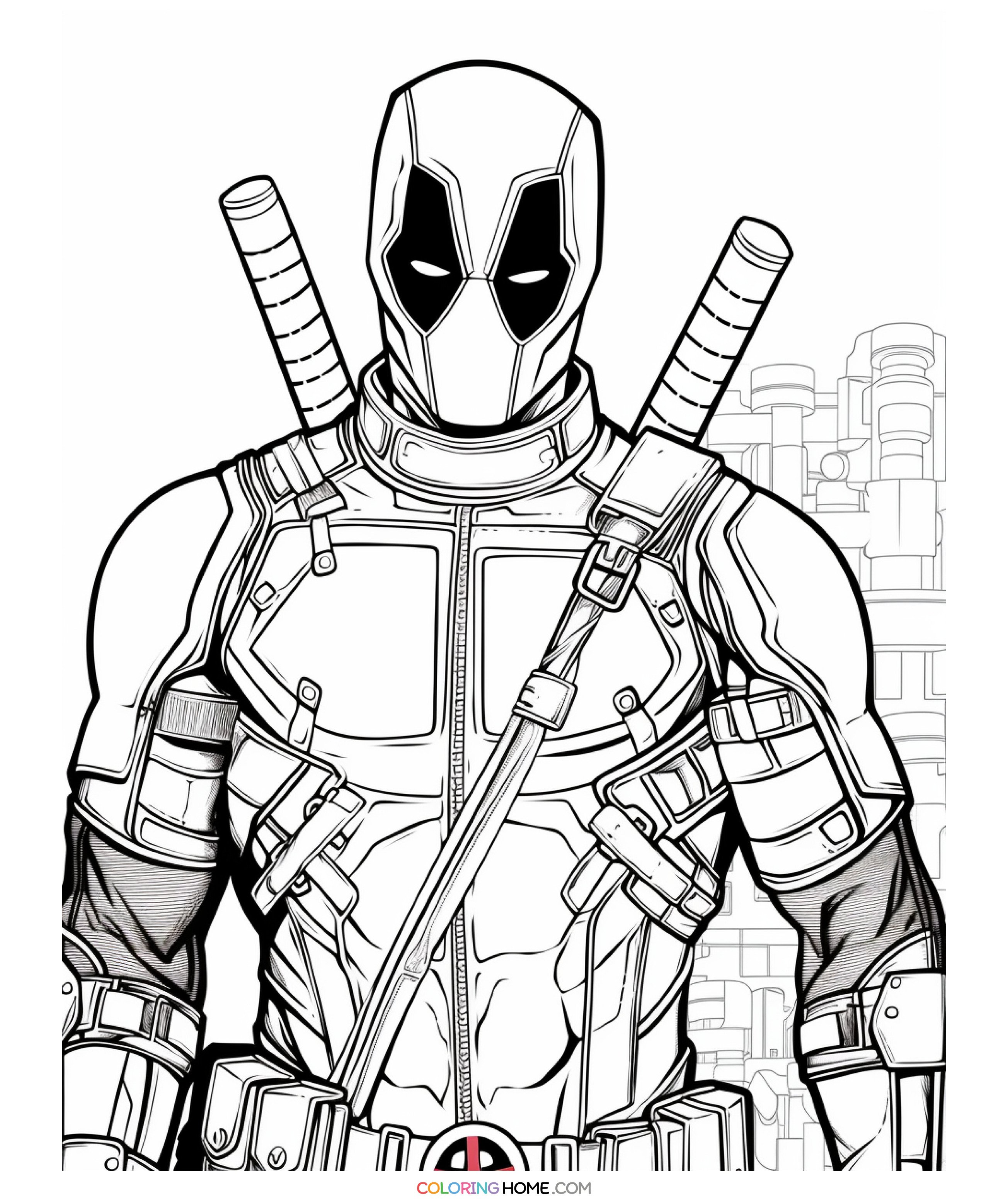 deadpool coloring page