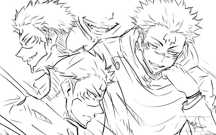 Jujutsu Kaisen Coloring Page » Turkau in 2023 | Jujutsu, Coloring pages,  Anime lineart