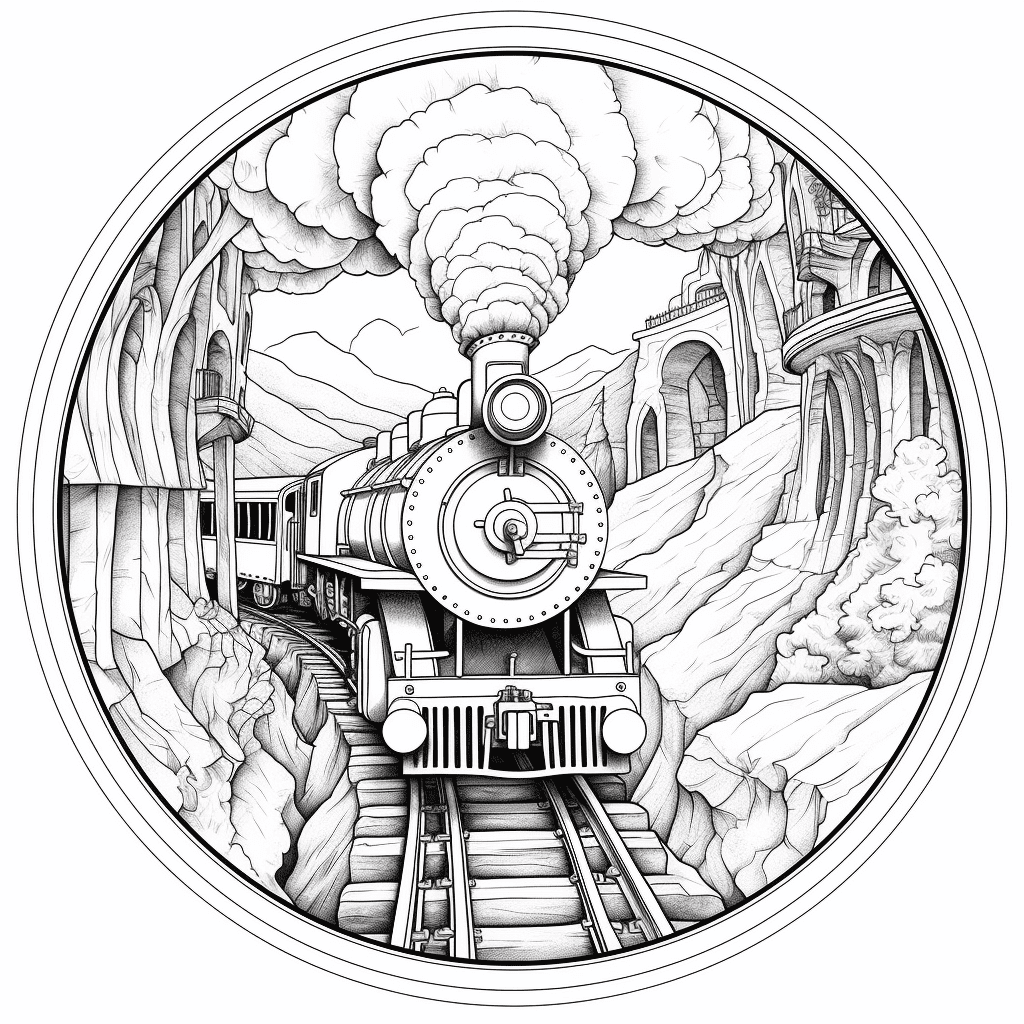 Tunnel Steam Train Coloring Page ...