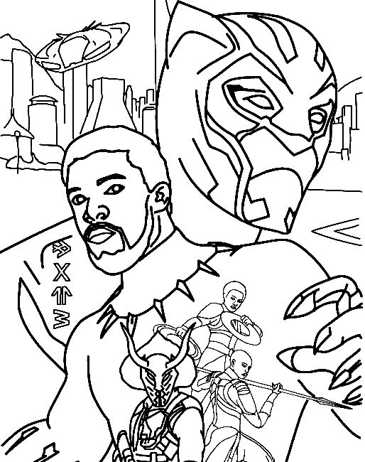 Black Panther Coloring Pages - Coloring ...