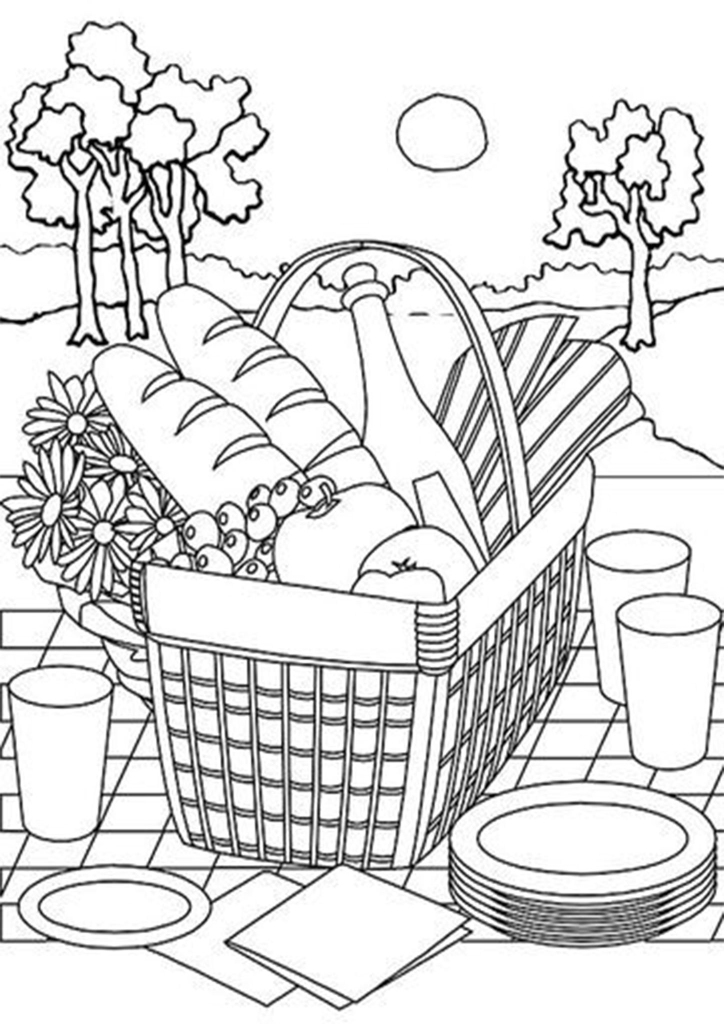 Free & Easy To Print Food Coloring Pages