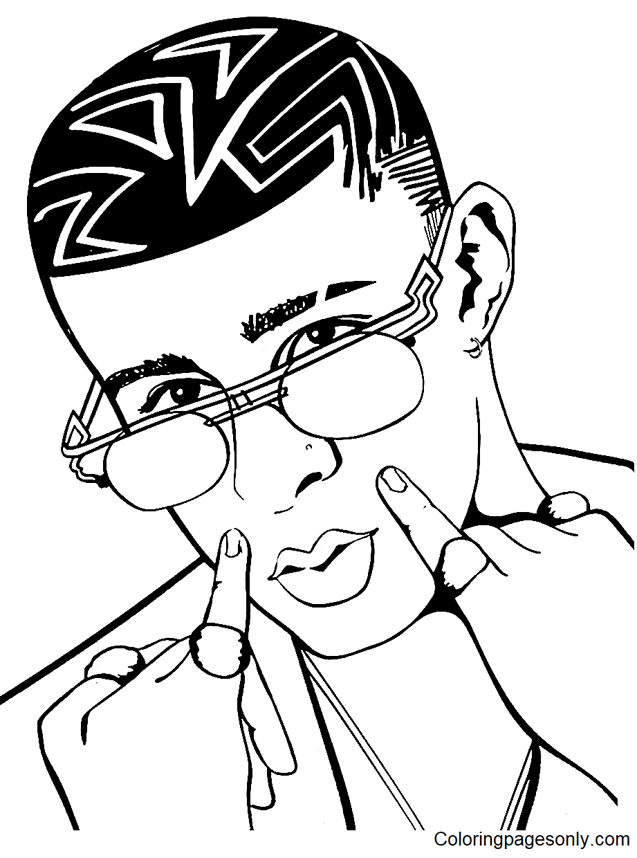Bad Bunny Coloring Pages - Bad Bunny Coloring Pages - Coloring Pages For  Kids And Adults