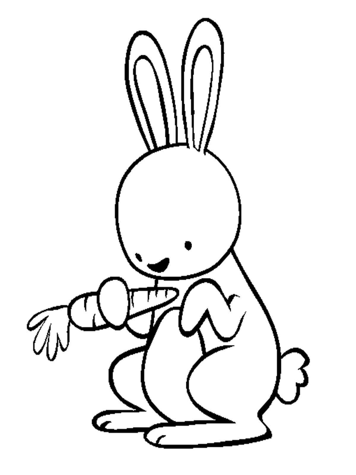 rabbit templates to colour - Clip Art Library