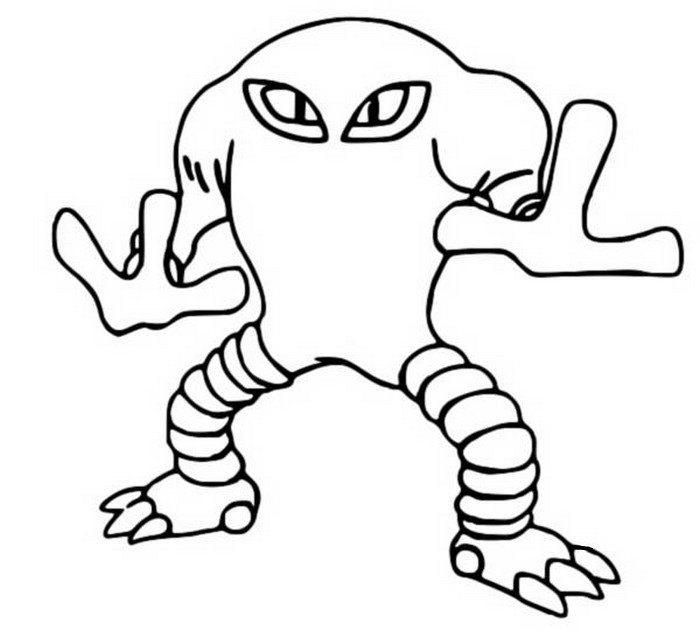 Coloring Pages Pokemon - Hitmonlee - Drawings Pokemon